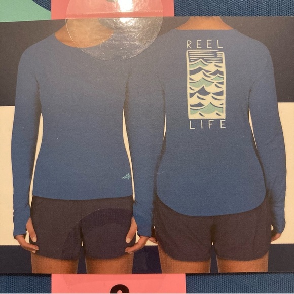Reel Life Jacks Beach Long Sleeve UV
Protection Beach Top Women's Small Blue - Picture 1 of 6